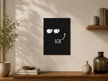 Schwarzes Schaf Poster 30x40cm – Home & Living – Klamottn™