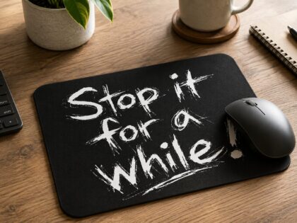 Stop It For A While Mauspad – Home & Living – Klamottn™