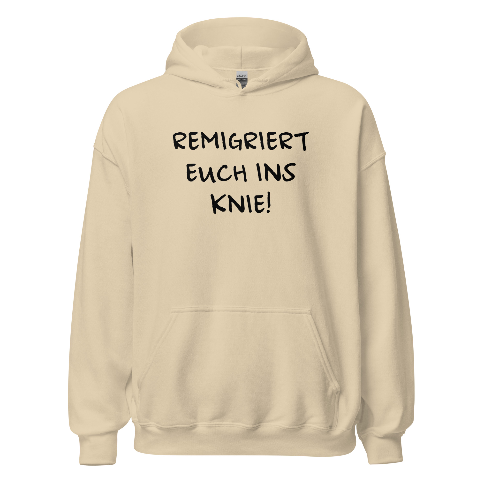 Remigriert euch ins Knie Unisex-Hoodie – Hoodies – Klamottn™ Remigriert euch ins Knie Unisex-Hoodie – Hoodies – Klamottn™