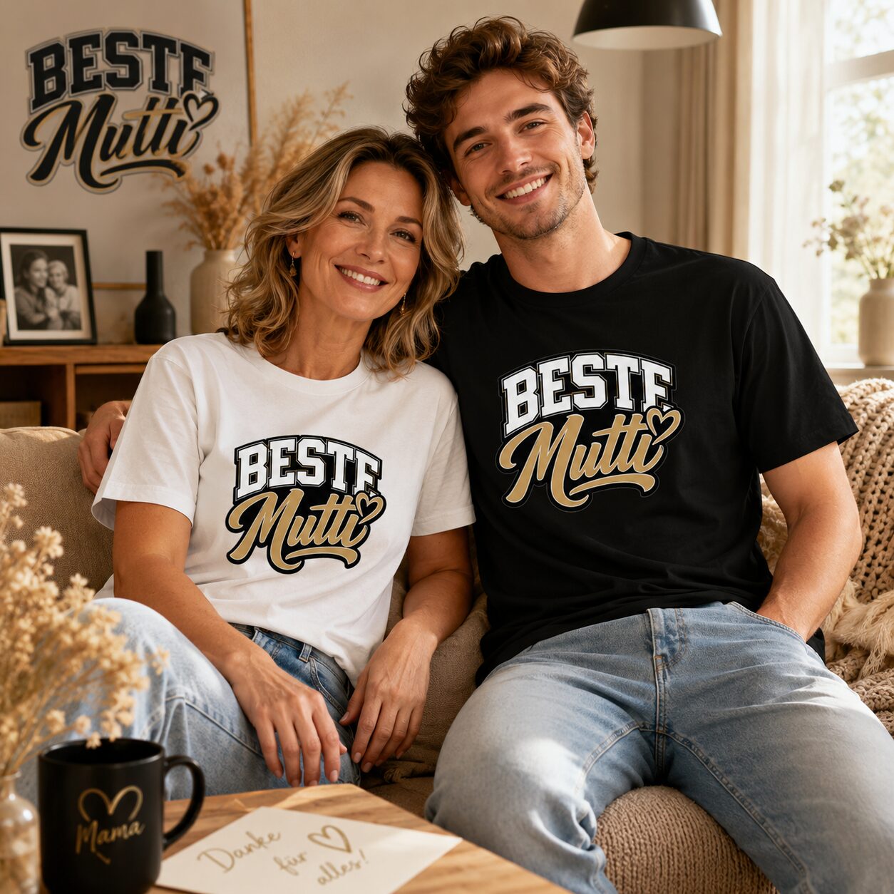 Beste Mutti mit Herz Unisex-T-Shirt – T-Shirts – Klamottn™ Beste Mutti mit Herz Unisex-T-Shirt – T-Shirts – Klamottn™