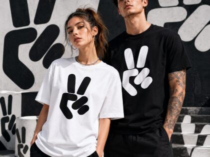 Peace Handzeichen Unisex-T-Shirt – T-Shirts – Klamottn™