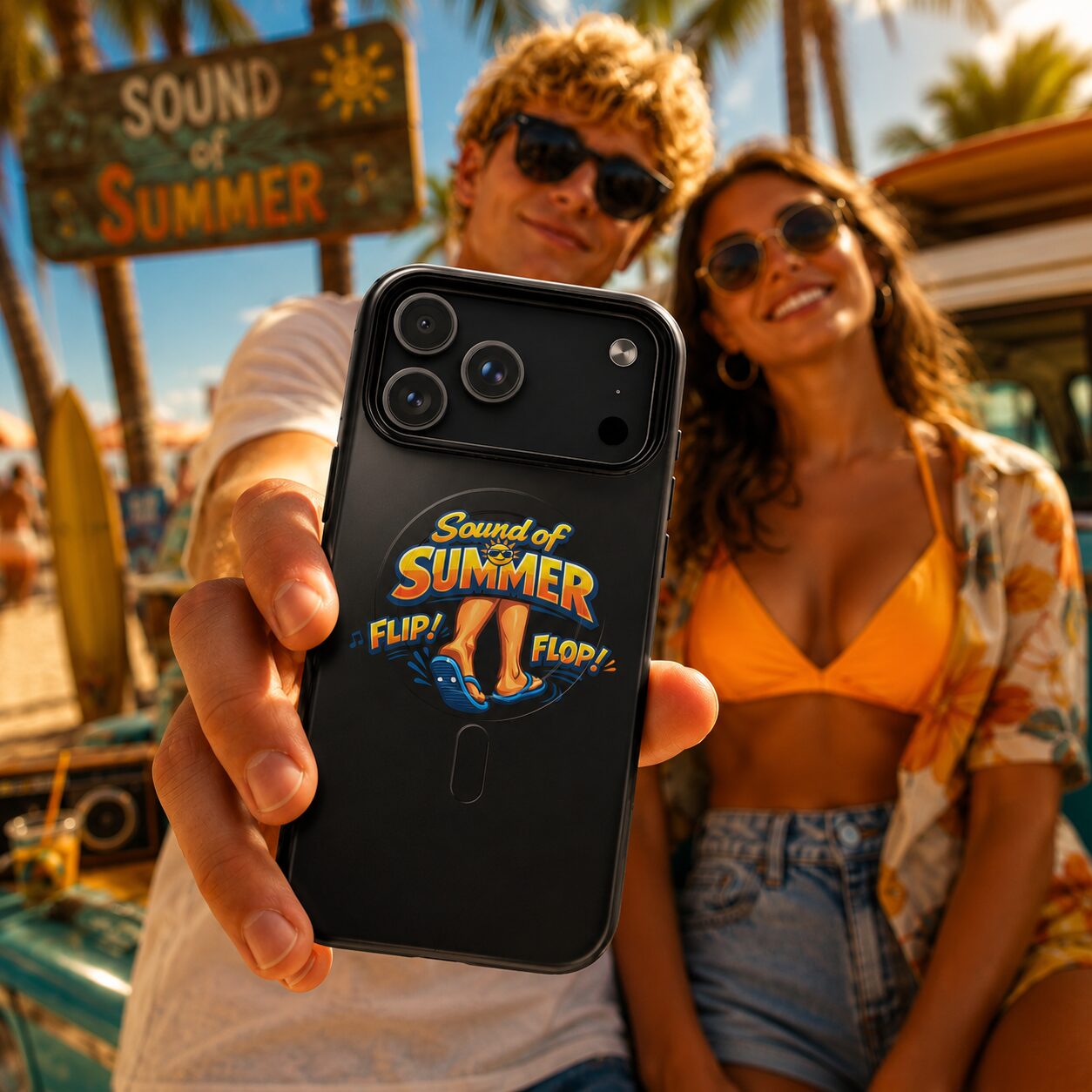 Sound of Summer Hardcase iPhone®-Hülle mit MagSafe® – Accessoires – Klamottn™ Sound of Summer Hardcase iPhone®-Hülle mit MagSafe® – Accessoires – Klamottn™