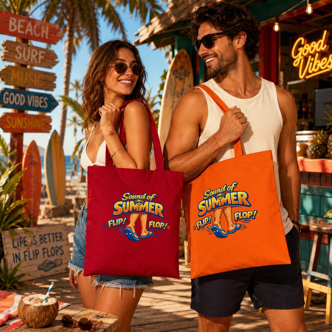 Sound of Summer Stoffbeutel – Accessoires – Klamottn™ Sound of Summer Stoffbeutel – Accessoires – Klamottn™
