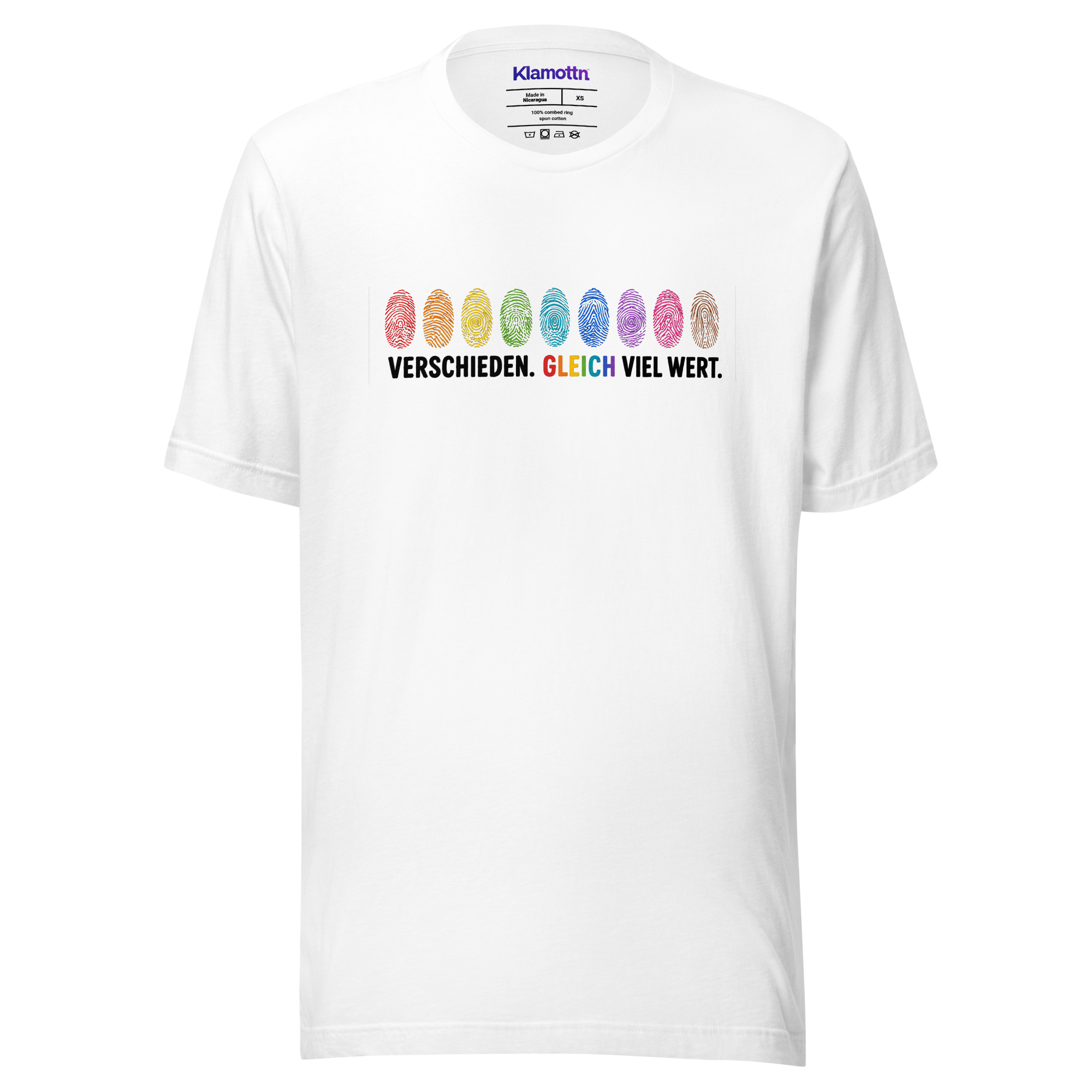 Verschieden. Gleich viel wert. Unisex-T-Shirt – T-Shirts – Klamottn™ Verschieden. Gleich viel wert. Unisex-T-Shirt – T-Shirts – Klamottn™