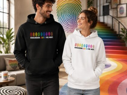 Verschieden. Gleich viel wert. Unisex-Kapuzenpullover – Hoodies – Klamottn™ Verschieden. Gleich viel wert. Unisex-Kapuzenpullover – Hoodies – Klamottn™