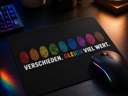 Verschieden. Gleich viel wert. Mauspad – Home & Living – Klamottn™ Verschieden. Gleich viel wert. Mauspad – Home & Living – Klamottn™