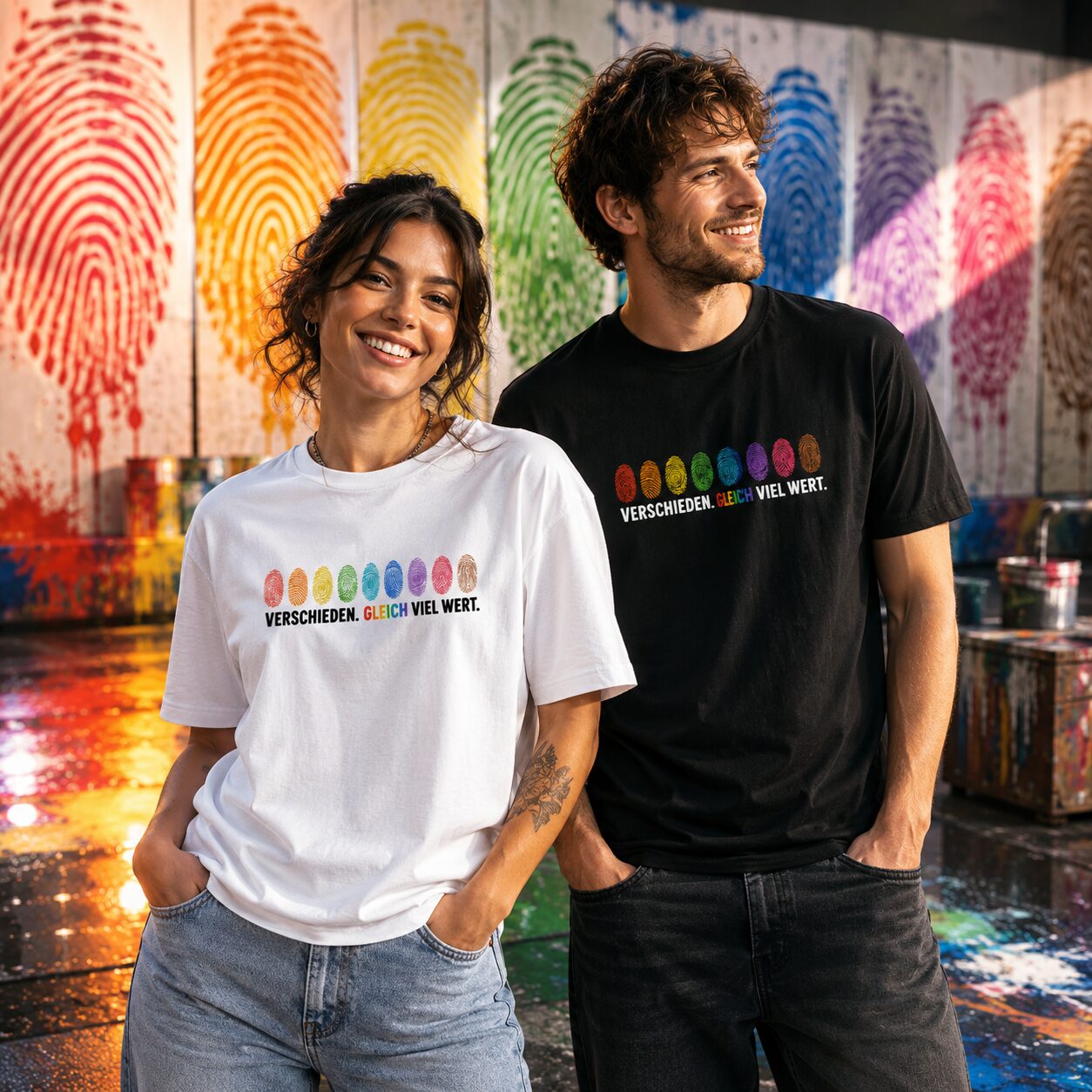 Verschieden. Gleich viel wert. Unisex-T-Shirt – T-Shirts – Klamottn™ Verschieden. Gleich viel wert. Unisex-T-Shirt – T-Shirts – Klamottn™