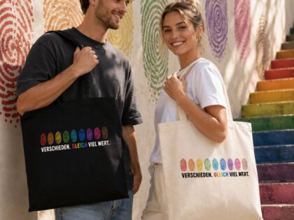 Verschieden. Gleich viel wert. Stoffbeutel – Accessoires – Klamottn™ Verschieden. Gleich viel wert. Stoffbeutel – Accessoires – Klamottn™