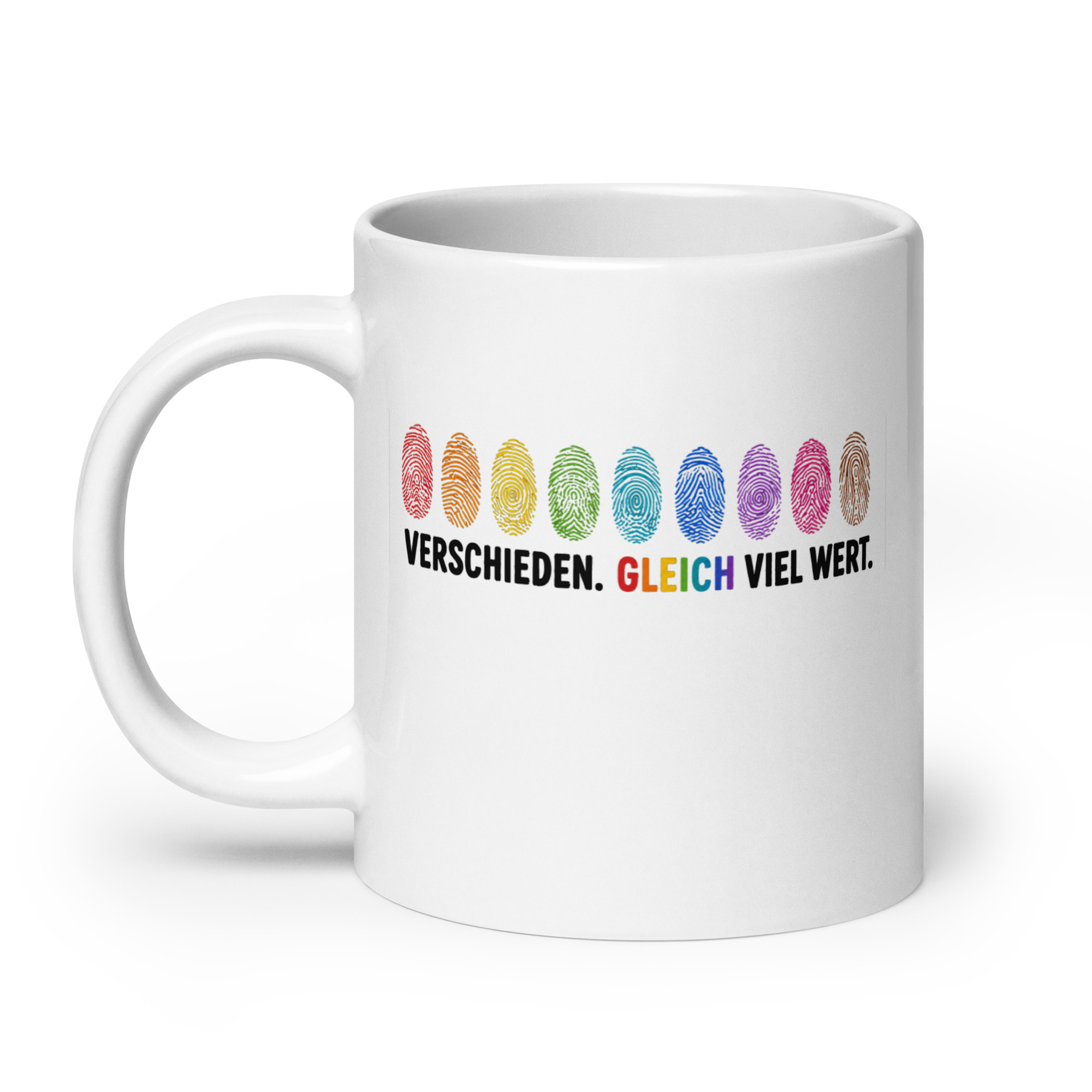 Verschieden. Gleich viel wert. Tasse – Home & Living – Klamottn™ Verschieden. Gleich viel wert. Tasse – Home & Living – Klamottn™