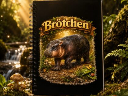 Zwergflusspferd Brötchen Notizbuch – Accessoires – Klamottn™ Zwergflusspferd Brötchen Notizbuch – Accessoires – Klamottn™