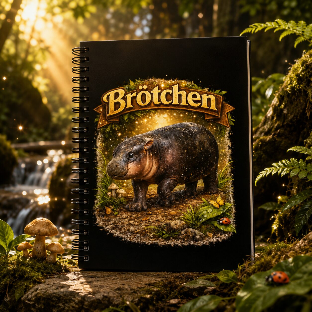 Zwergflusspferd Brötchen Notizbuch – Accessoires – Klamottn™ Zwergflusspferd Brötchen Notizbuch – Accessoires – Klamottn™