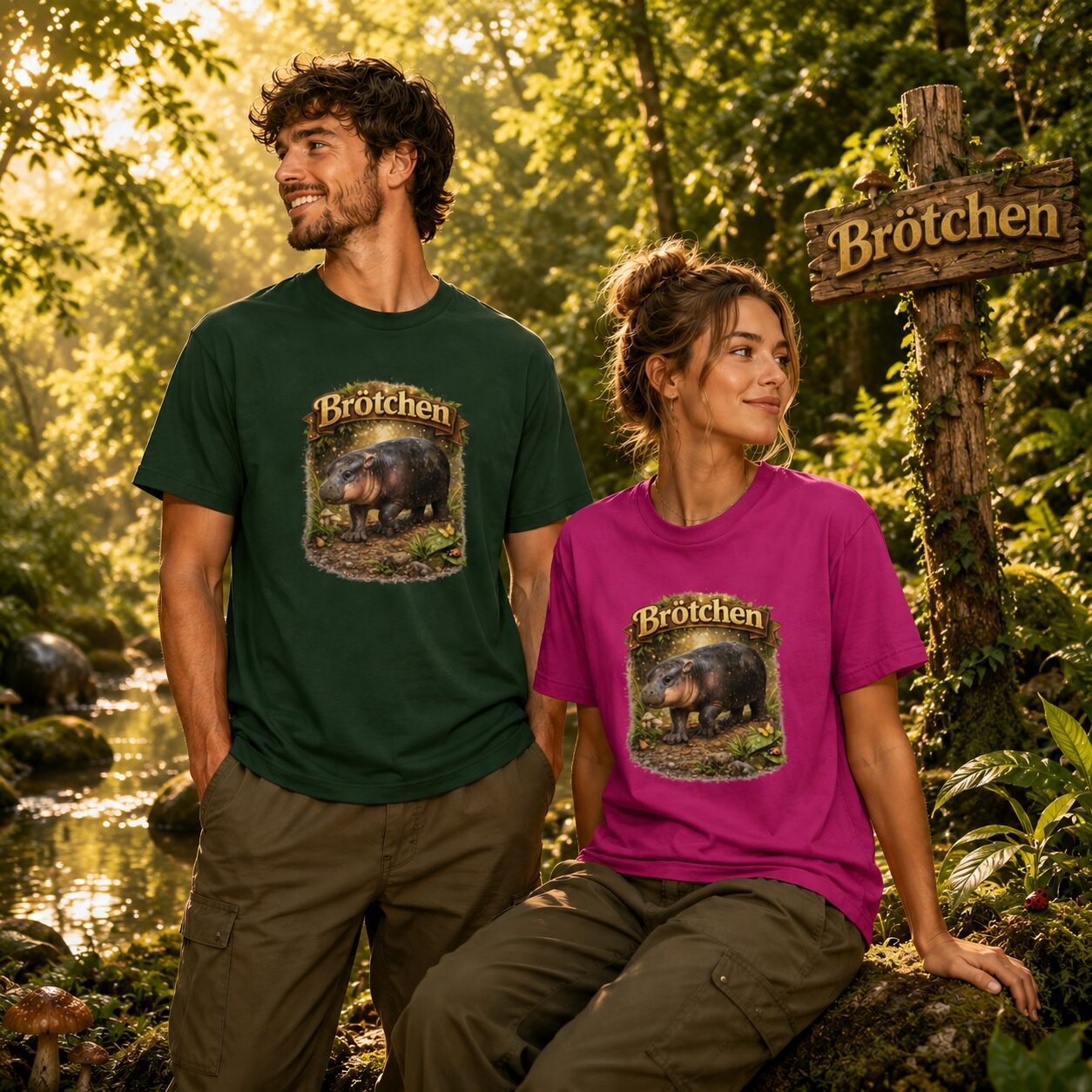 Zwergflusspferd Brötchen Unisex-T-Shirt – T-Shirts – Klamottn™ Zwergflusspferd Brötchen Unisex-T-Shirt – T-Shirts – Klamottn™