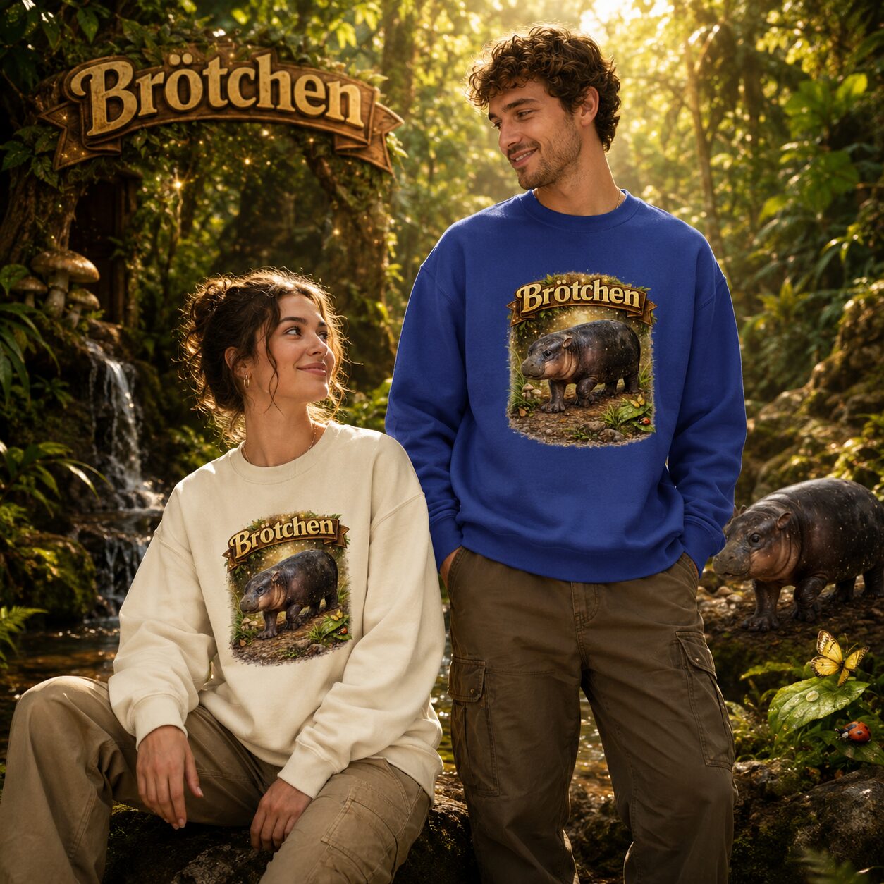 Zwergflusspferd Brötchen Unisex-Premium-Pullover – Sweatshirts – Klamottn™ Zwergflusspferd Brötchen Unisex-Premium-Pullover – Sweatshirts – Klamottn™