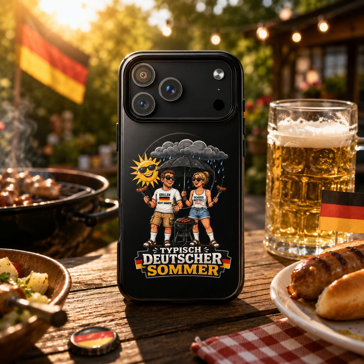 Typisch Deutscher Sommer Hardcase iPhone®-Hülle mit MagSafe® – Accessoires – Klamottn™ Typisch Deutscher Sommer Hardcase iPhone®-Hülle mit MagSafe® – Accessoires – Klamottn™