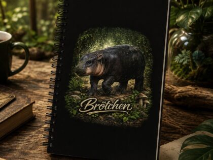Brötchen Zwergflusspferd Notizbuch – Accessoires – Klamottn™ Brötchen Zwergflusspferd Notizbuch – Accessoires – Klamottn™
