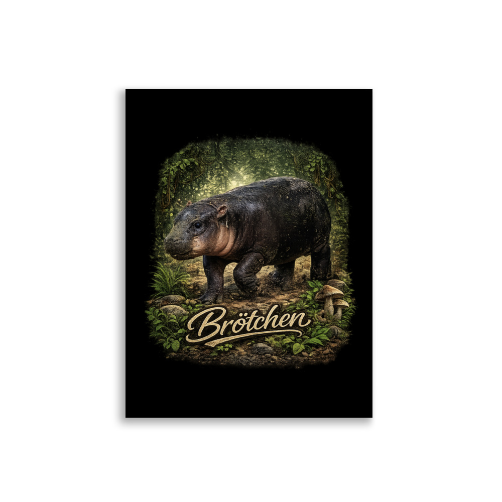 Brötchen Zwergflusspferd 30x40cm Poster – Home & Living – Klamottn™ Brötchen Zwergflusspferd 30x40cm Poster – Home & Living – Klamottn™