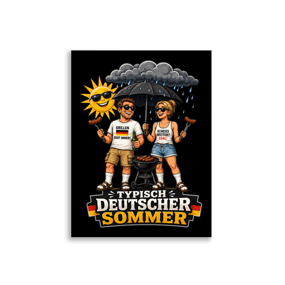 Typisch Deutscher Sommer 30x40cm Poster – Home & Living – Klamottn™ Typisch Deutscher Sommer 30x40cm Poster – Home & Living – Klamottn™