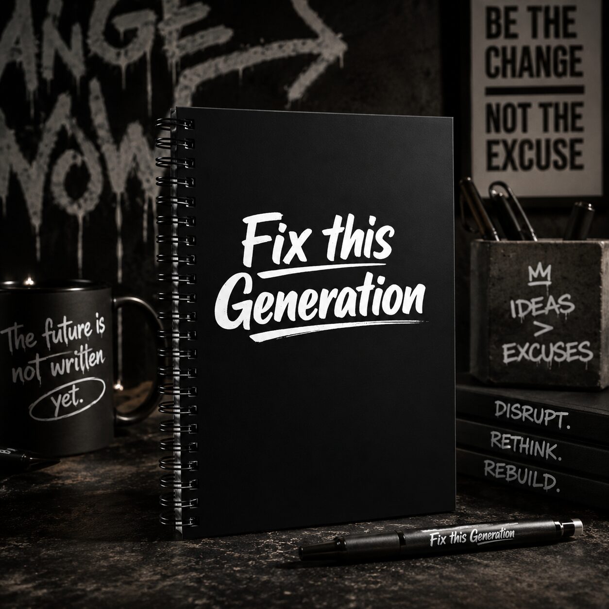 Fix This Generation Notizbuch – Accessoires – Klamottn™ Fix This Generation Notizbuch – Accessoires – Klamottn™