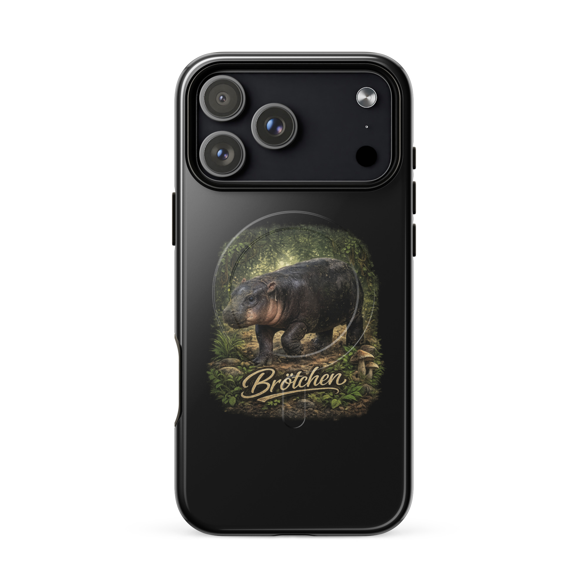 Brötchen Zwergflusspferd Hardcase iPhone®-Hülle mit MagSafe® – Accessoires – Klamottn™ Brötchen Zwergflusspferd Hardcase iPhone®-Hülle mit MagSafe® – Accessoires – Klamottn™