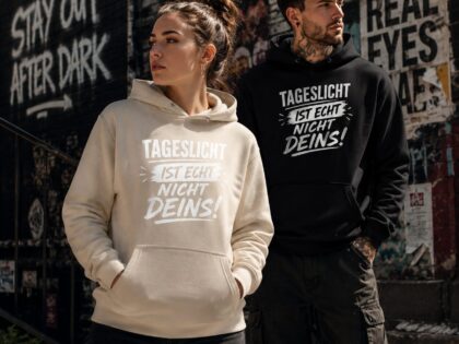 Tageslicht ist echt nicht deins Unisex-Kapuzenpullover – Hoodies – Klamottn™ Tageslicht ist echt nicht deins Unisex-Kapuzenpullover – Hoodies – Klamottn™
