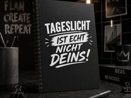Tageslicht ist echt nicht deins Notizbuch – Accessoires – Klamottn™ Tageslicht ist echt nicht deins Notizbuch – Accessoires – Klamottn™