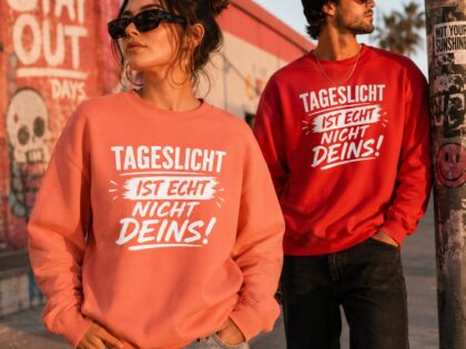 Tageslicht ist echt nicht deins Unisex-Premium-Pullover – Sweatshirts – Klamottn™ Tageslicht ist echt nicht deins Unisex-Premium-Pullover – Sweatshirts – Klamottn™