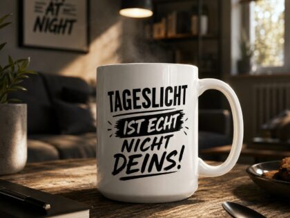 Tageslicht ist echt nicht deins Tasse – Home & Living – Klamottn™ Tageslicht ist echt nicht deins Tasse – Home & Living – Klamottn™
