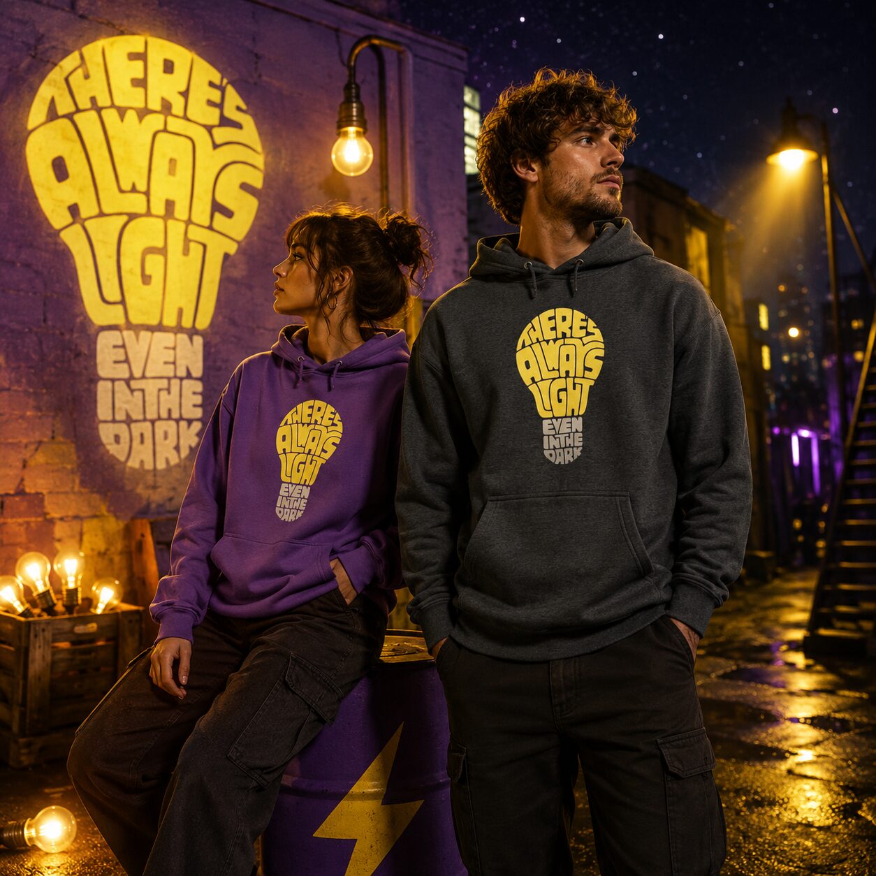 There's Always Light Even In The Dark Unisex-Kapuzenpullover – Hoodies – Klamottn™ There's Always Light Even In The Dark Unisex-Kapuzenpullover – Hoodies – Klamottn™