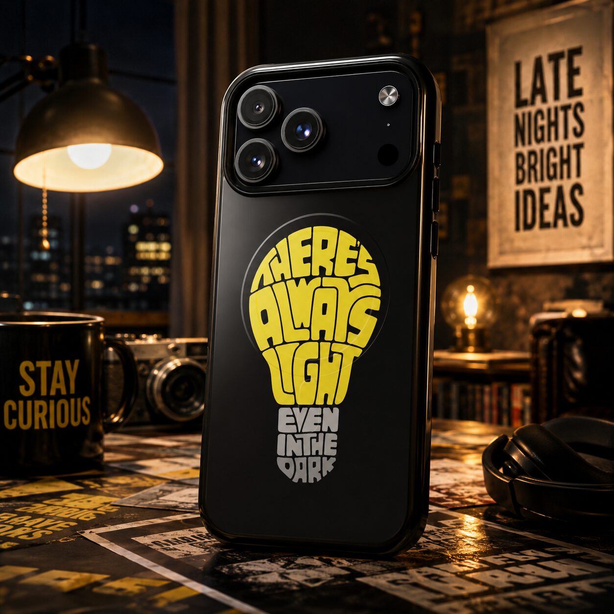 There's Always Light Even In The Dark Hardcase iPhone®-Hülle mit MagSafe® – Accessoires – Klamottn™ There's Always Light Even In The Dark Hardcase iPhone®-Hülle mit MagSafe® – Accessoires – Klamottn™