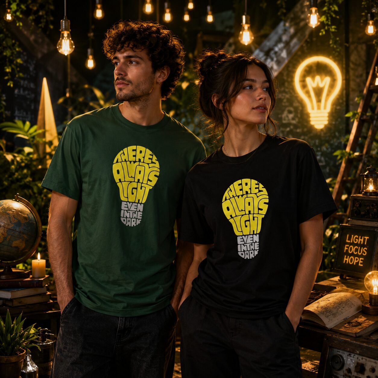 There’s Always Light Even In The Dark Unisex-T-Shirt – T-Shirts – Klamottn™ There’s Always Light Even In The Dark Unisex-T-Shirt – T-Shirts – Klamottn™