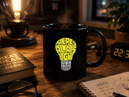 There's Always Light Even In The Dark Tasse – Home & Living – Klamottn™ There's Always Light Even In The Dark Tasse – Home & Living – Klamottn™