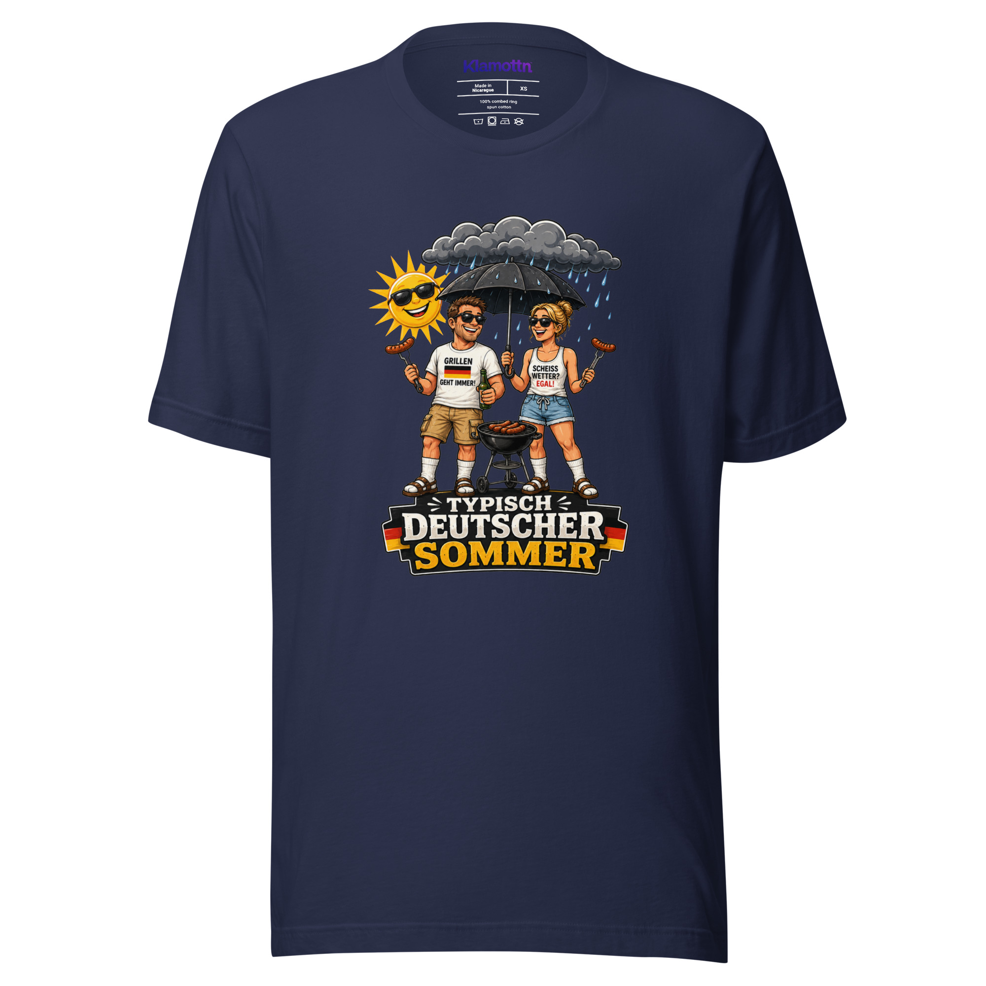 Typisch Deutscher Sommer Unisex-T-Shirt – T-Shirts – Klamottn™ Typisch Deutscher Sommer Unisex-T-Shirt – T-Shirts – Klamottn™