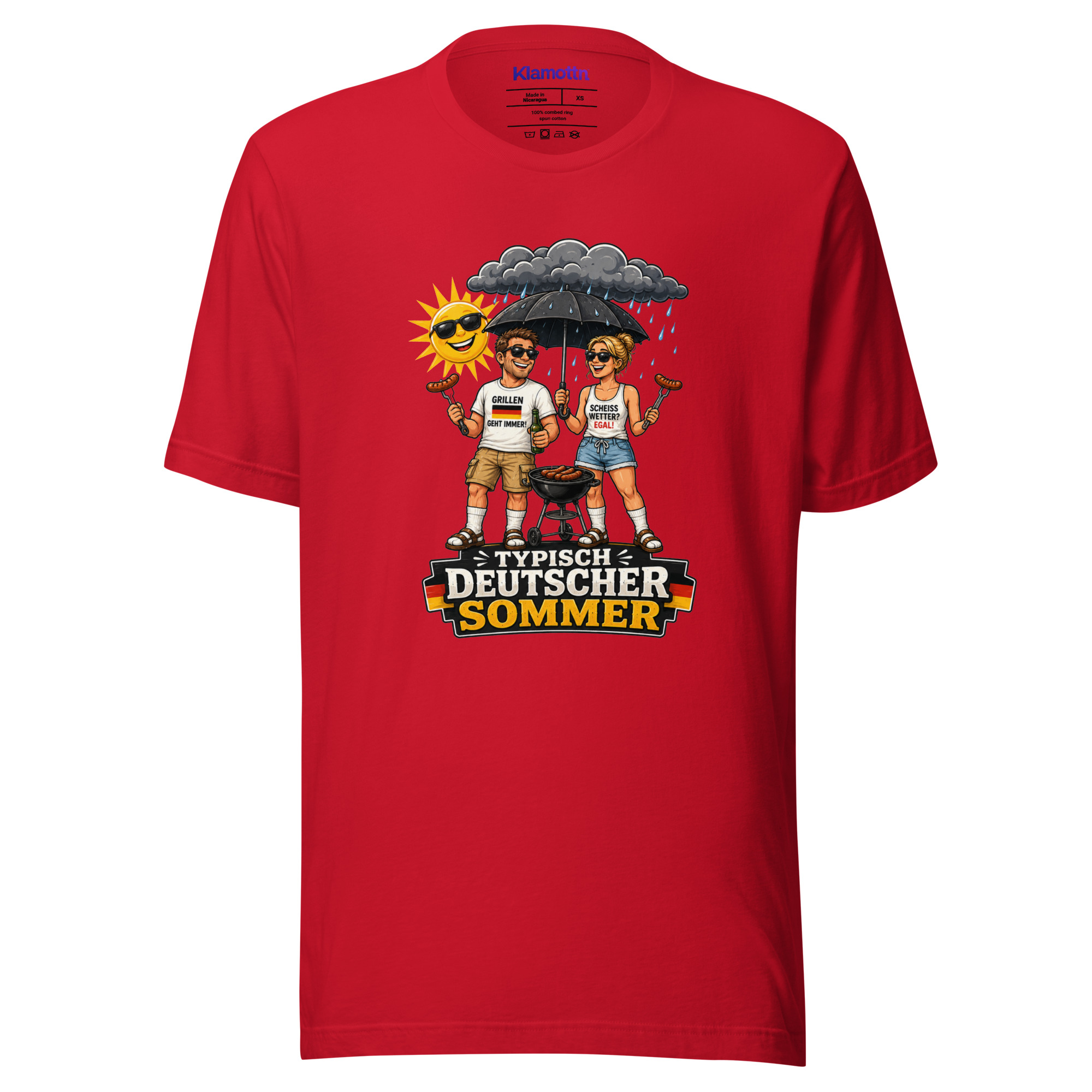 Typisch Deutscher Sommer Unisex-T-Shirt – T-Shirts – Klamottn™ Typisch Deutscher Sommer Unisex-T-Shirt – T-Shirts – Klamottn™