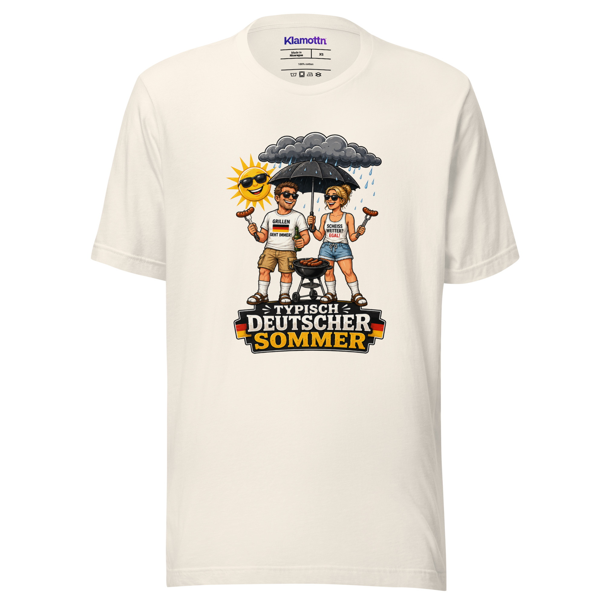 Typisch Deutscher Sommer Unisex-T-Shirt – T-Shirts – Klamottn™ Typisch Deutscher Sommer Unisex-T-Shirt – T-Shirts – Klamottn™
