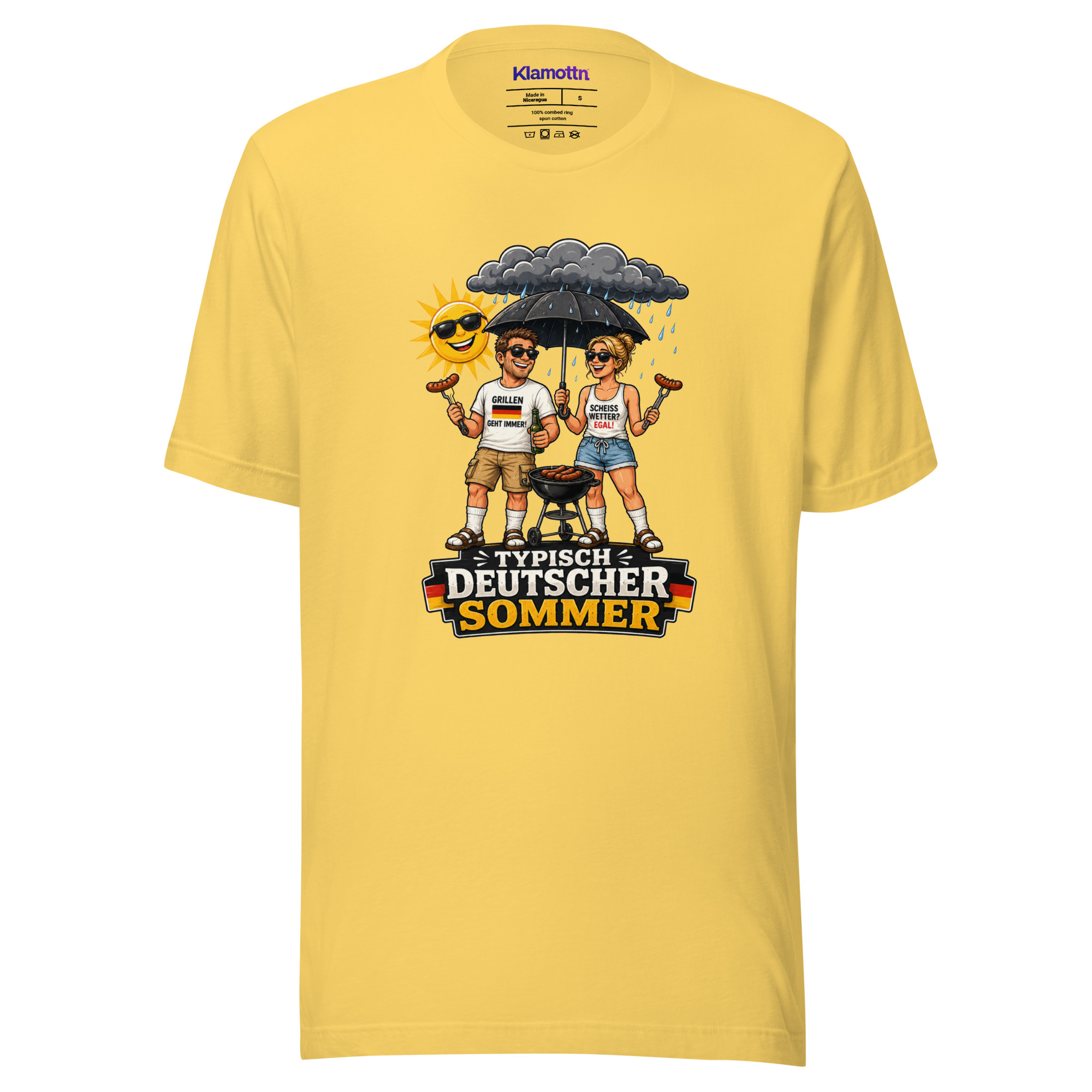Typisch Deutscher Sommer Unisex-T-Shirt – T-Shirts – Klamottn™ Typisch Deutscher Sommer Unisex-T-Shirt – T-Shirts – Klamottn™