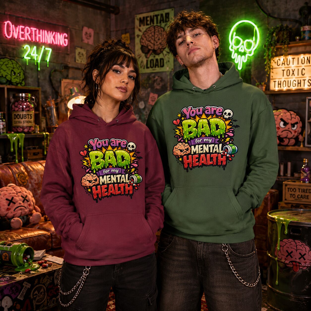 You are bad for my mental health Unisex-Kapuzenpullover – Hoodies – Klamottn™ You are bad for my mental health Unisex-Kapuzenpullover – Hoodies – Klamottn™