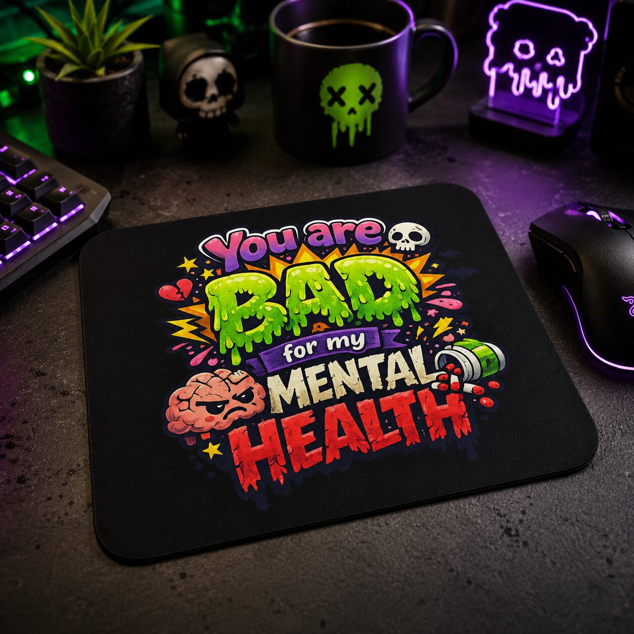You are bad for my mental health Mauspad – Home & Living – Klamottn™ You are bad for my mental health Mauspad – Home & Living – Klamottn™