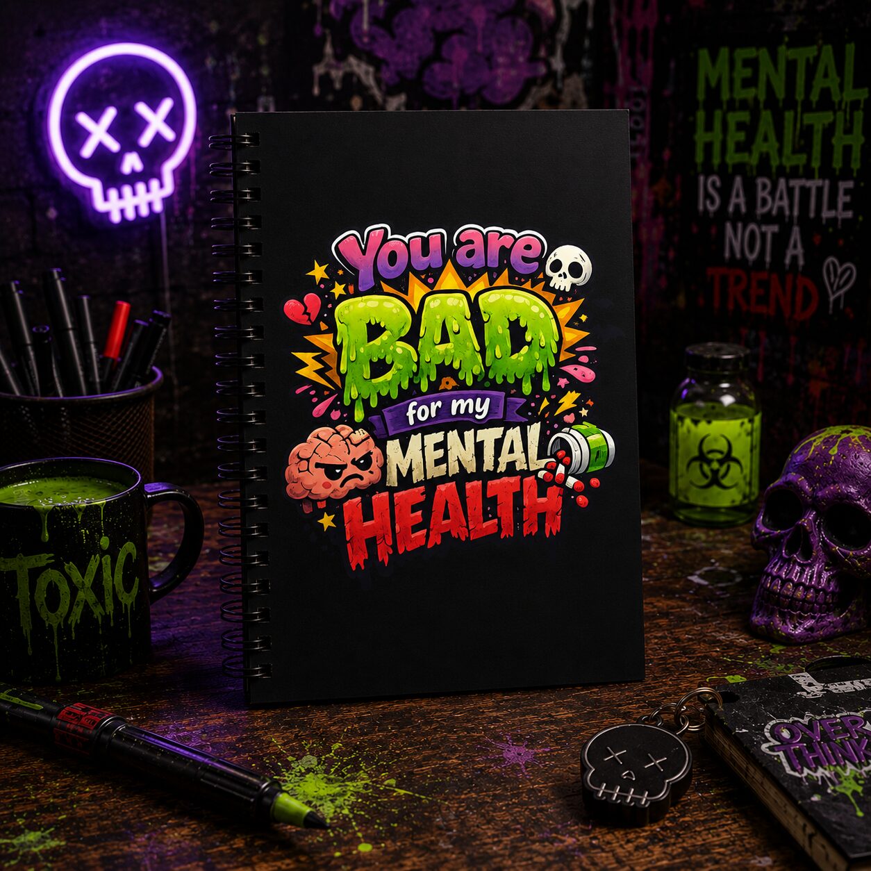 You are bad for my mental health Notizbuch – Accessoires – Klamottn™ You are bad for my mental health Notizbuch – Accessoires – Klamottn™